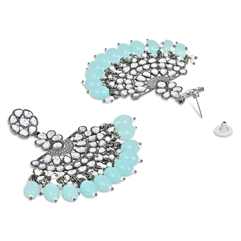 Divita Turquoise Maangtikka Earring Set