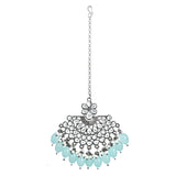 Divita Turquoise Maangtikka Earring Set