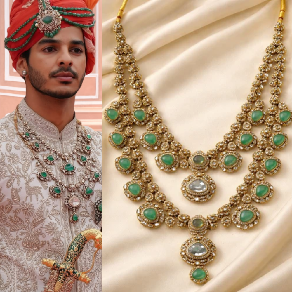 Ishan Khatter Inspired moissanite stone Heritage Mala