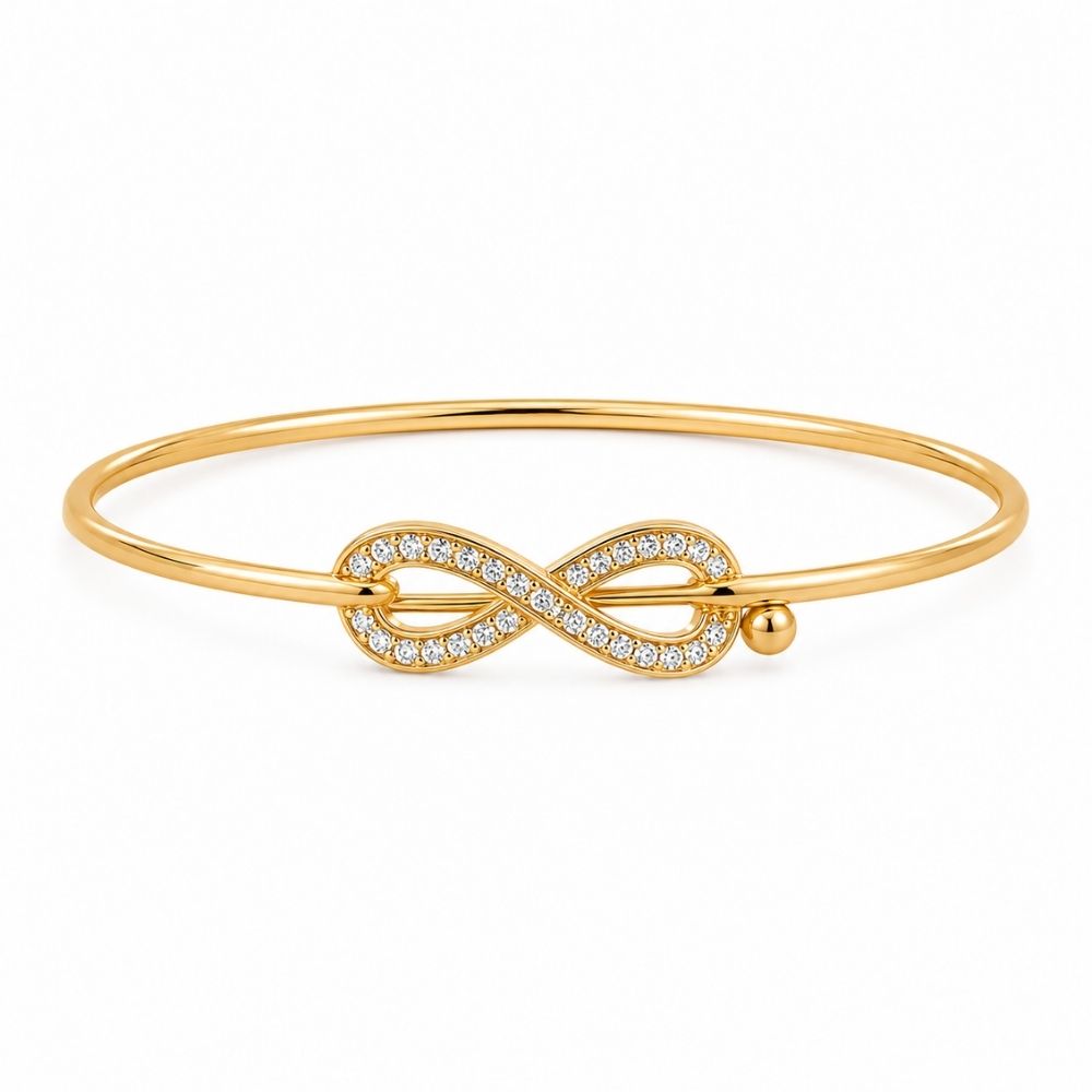 Celeste- American Diamond Infinity Cuff Bracelet