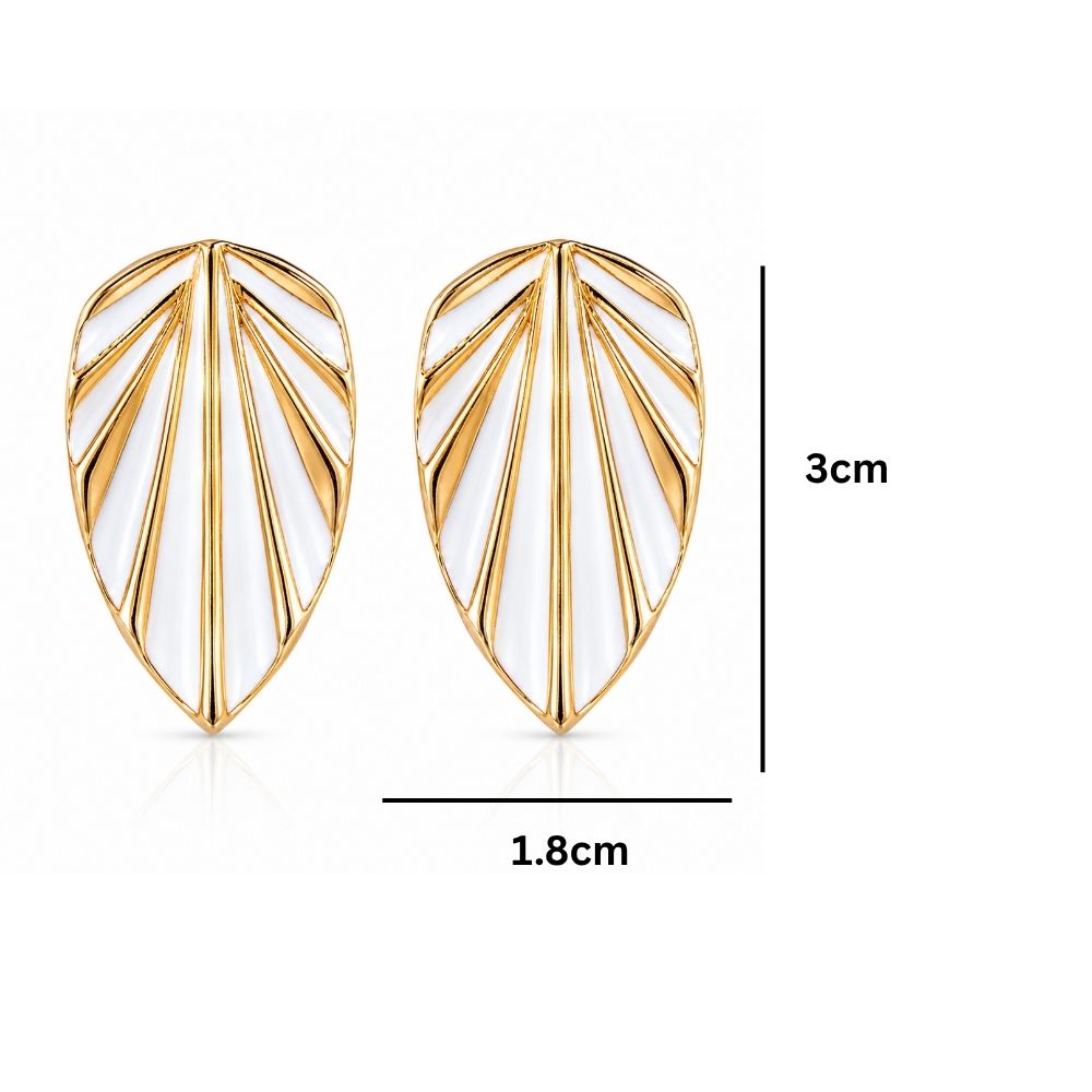 Nora- Radiant Leaf-InspiredStud Earrings