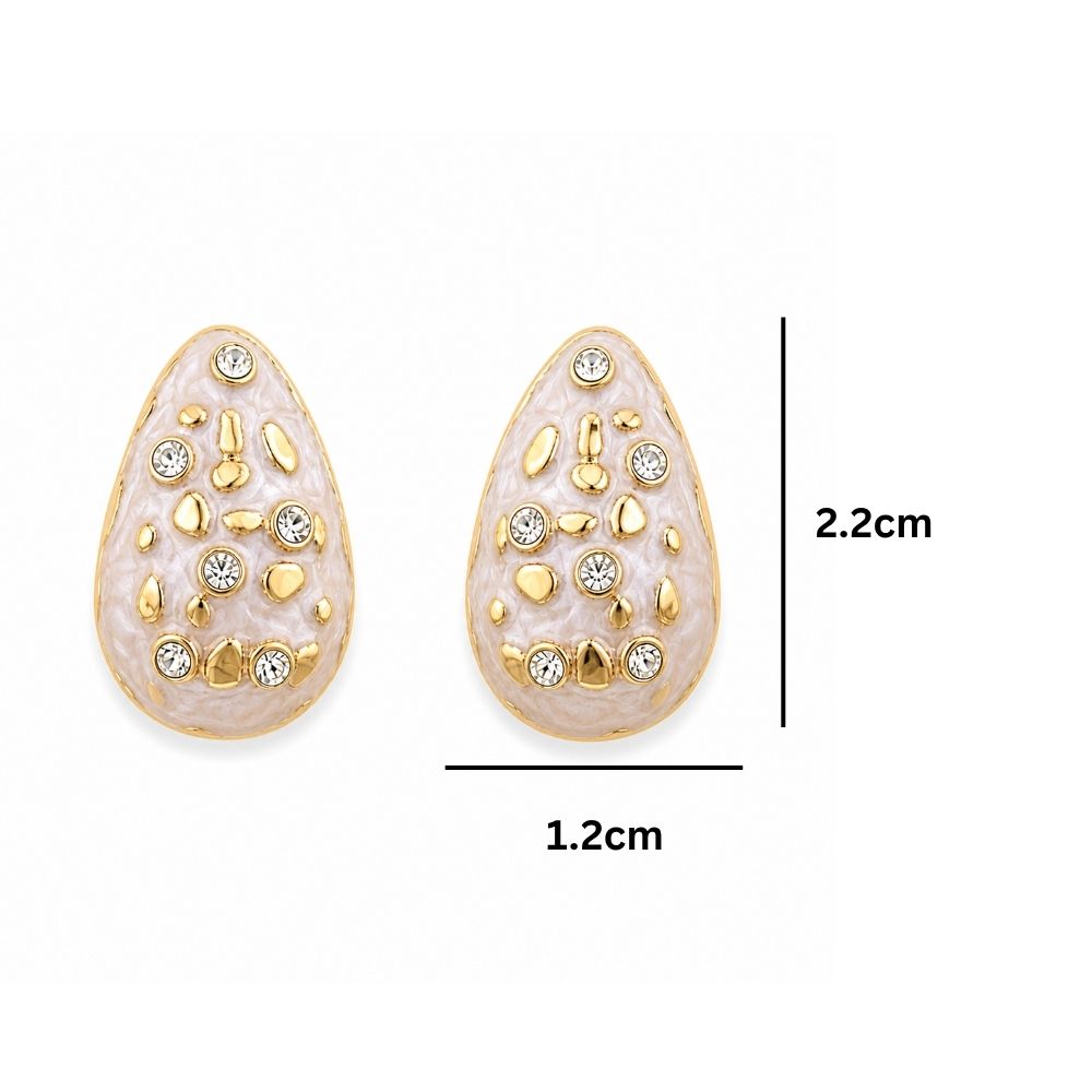 Bonnie- Blush Crystal Teardrop Statement Stud Earrings