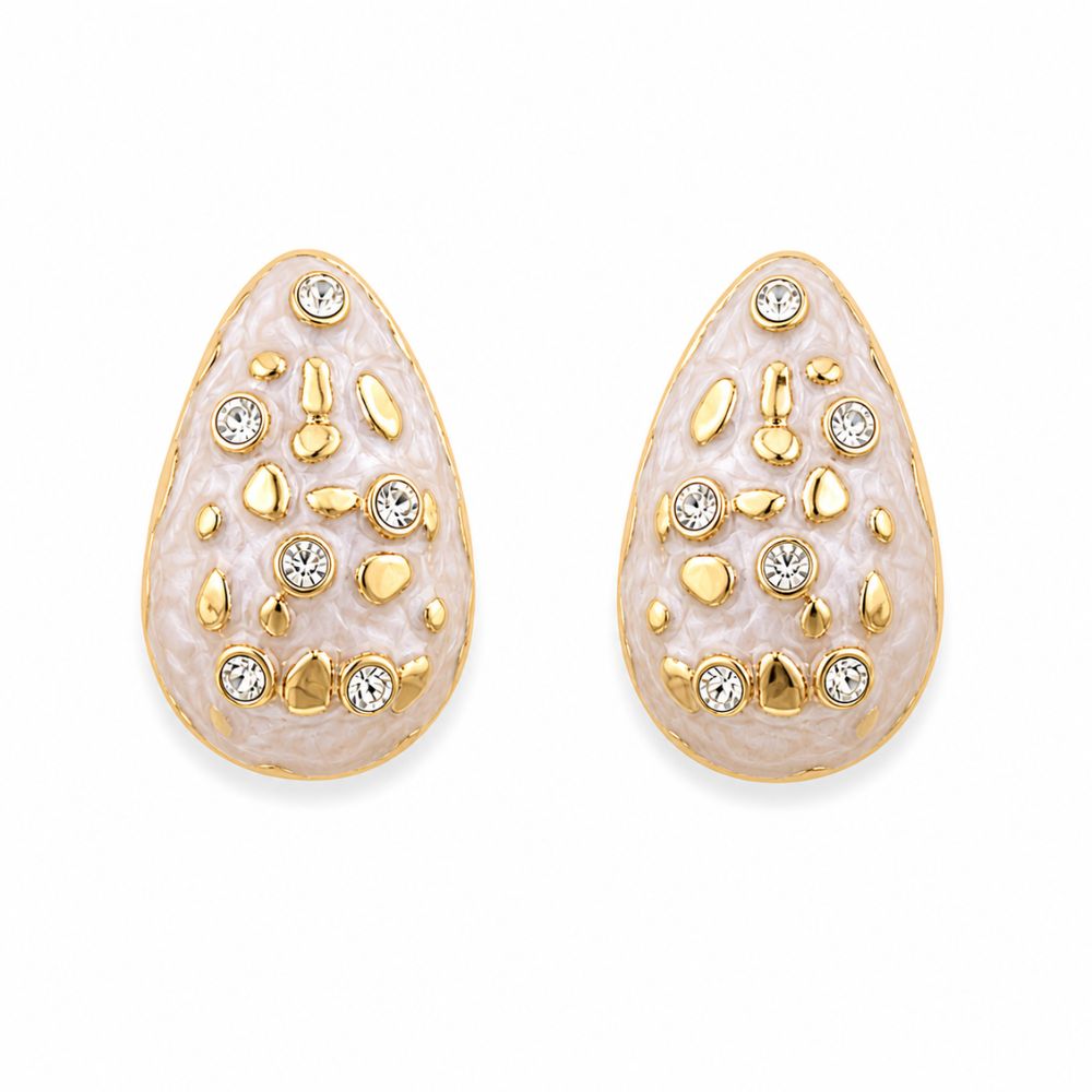 Bonnie- Blush Crystal Teardrop Statement Stud Earrings