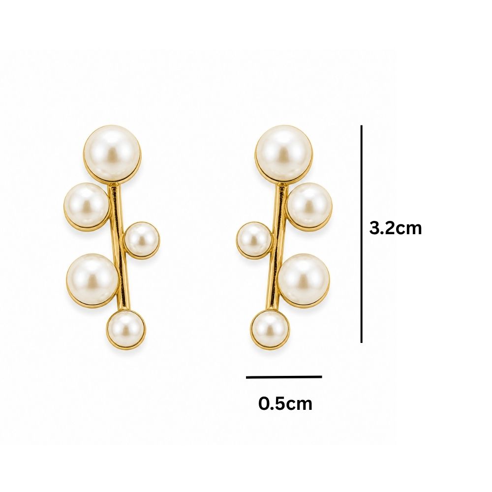 Jessica- Celestial Pearl Cluster Stud Earrings