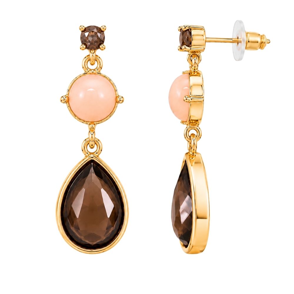 Irida- Geometric Stone Teardrop Earrings