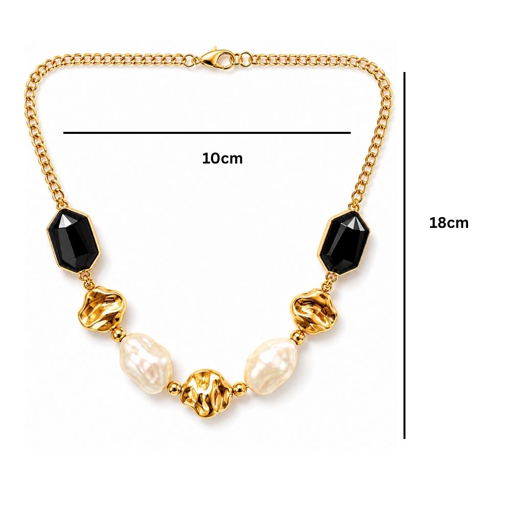 Bridie- Midnight Pearl Statement Necklace
