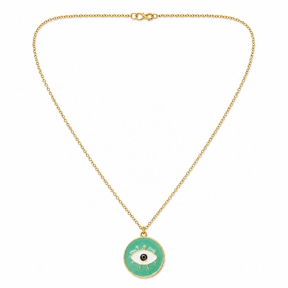 Adeline- Turquoise Evil Eye Pendant Necklace