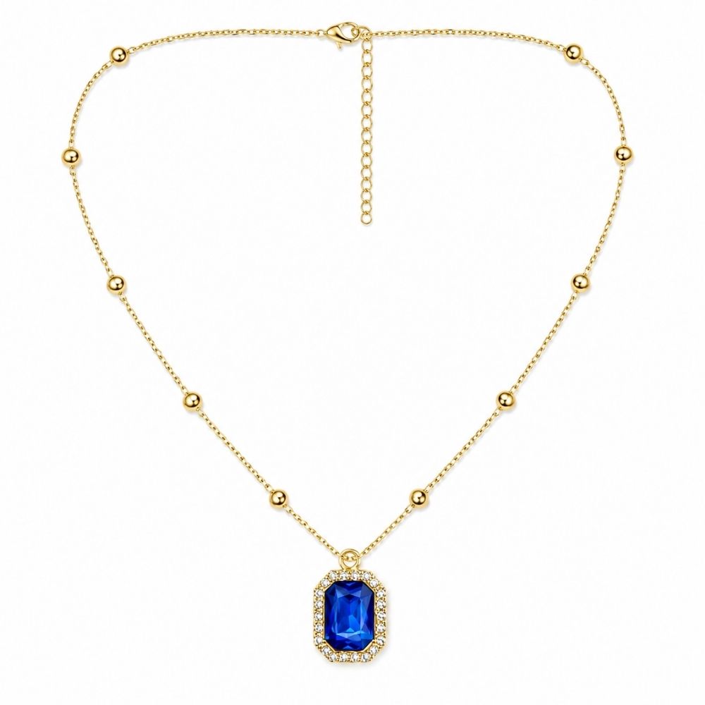 Agnes- Royal Sapphire Pendant Necklace