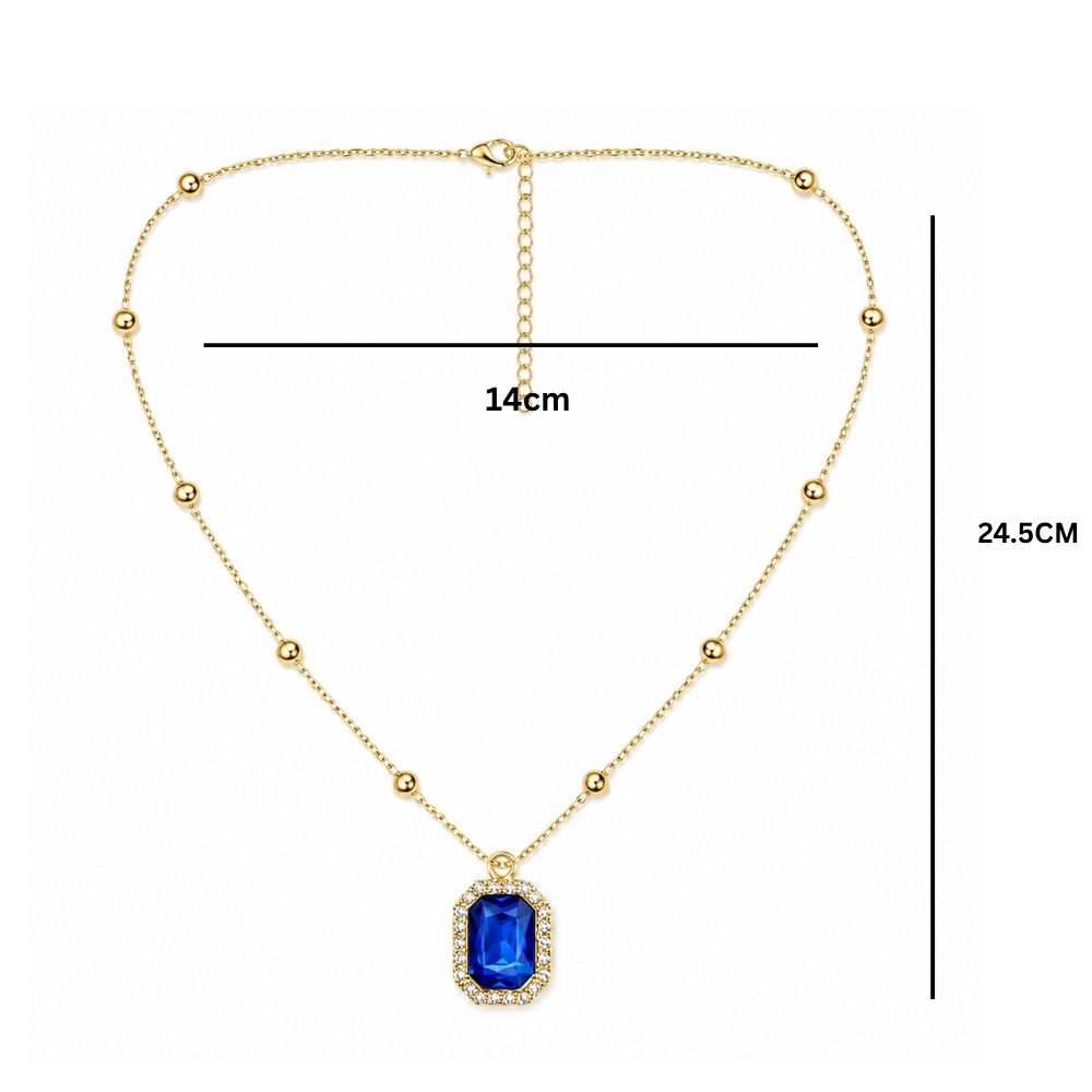 Agnes- Royal Sapphire Pendant Necklace