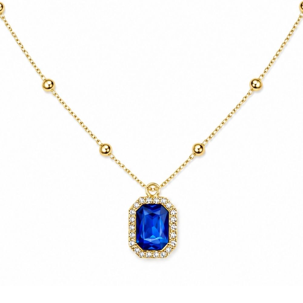 Agnes- Royal Sapphire Pendant Necklace