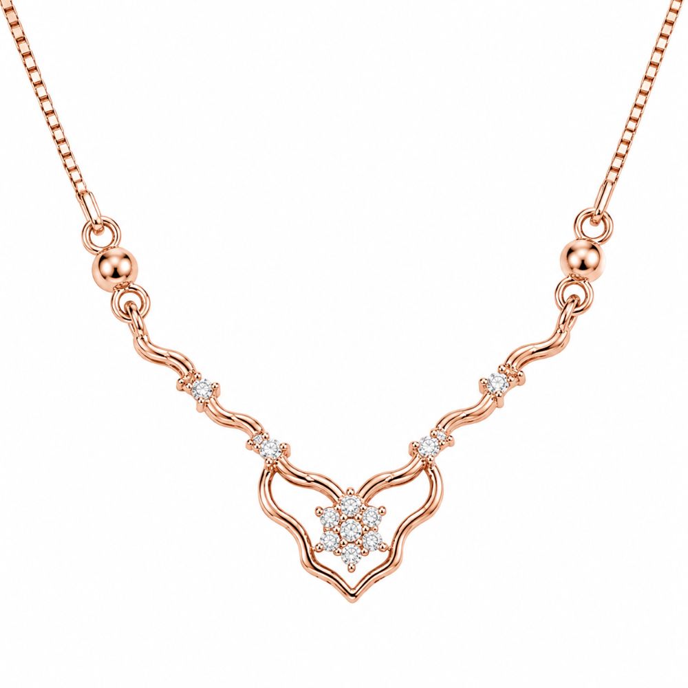 Nura- Crystal Studded Minimal Statement Necklace