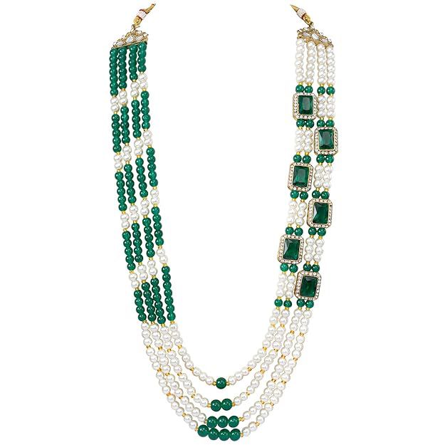 Vishu- Green Kundan Layered mala