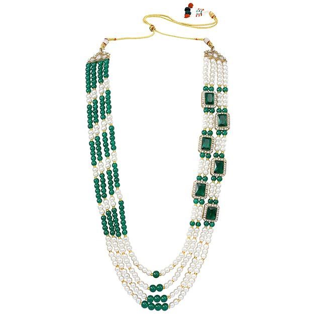 Vishu- Green Kundan Layered mala