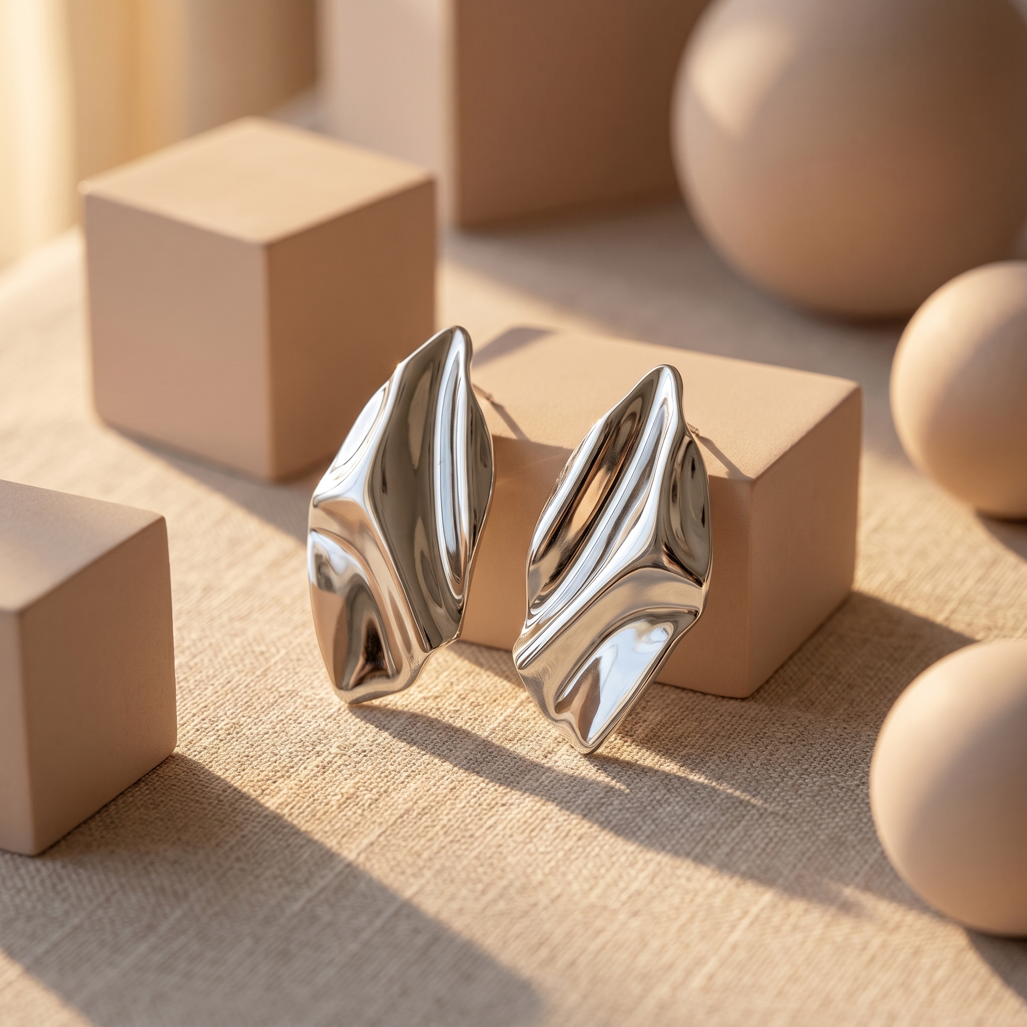 Alyssa Silver Statement Earrings