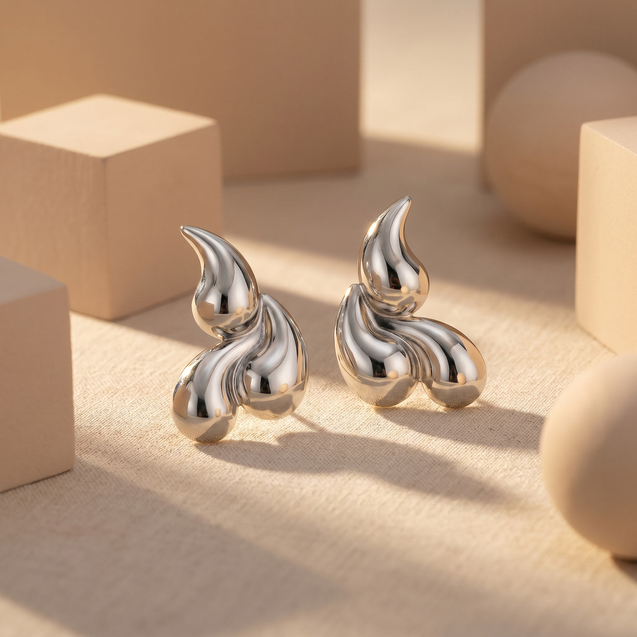 Camryn Silver Statement Earrings