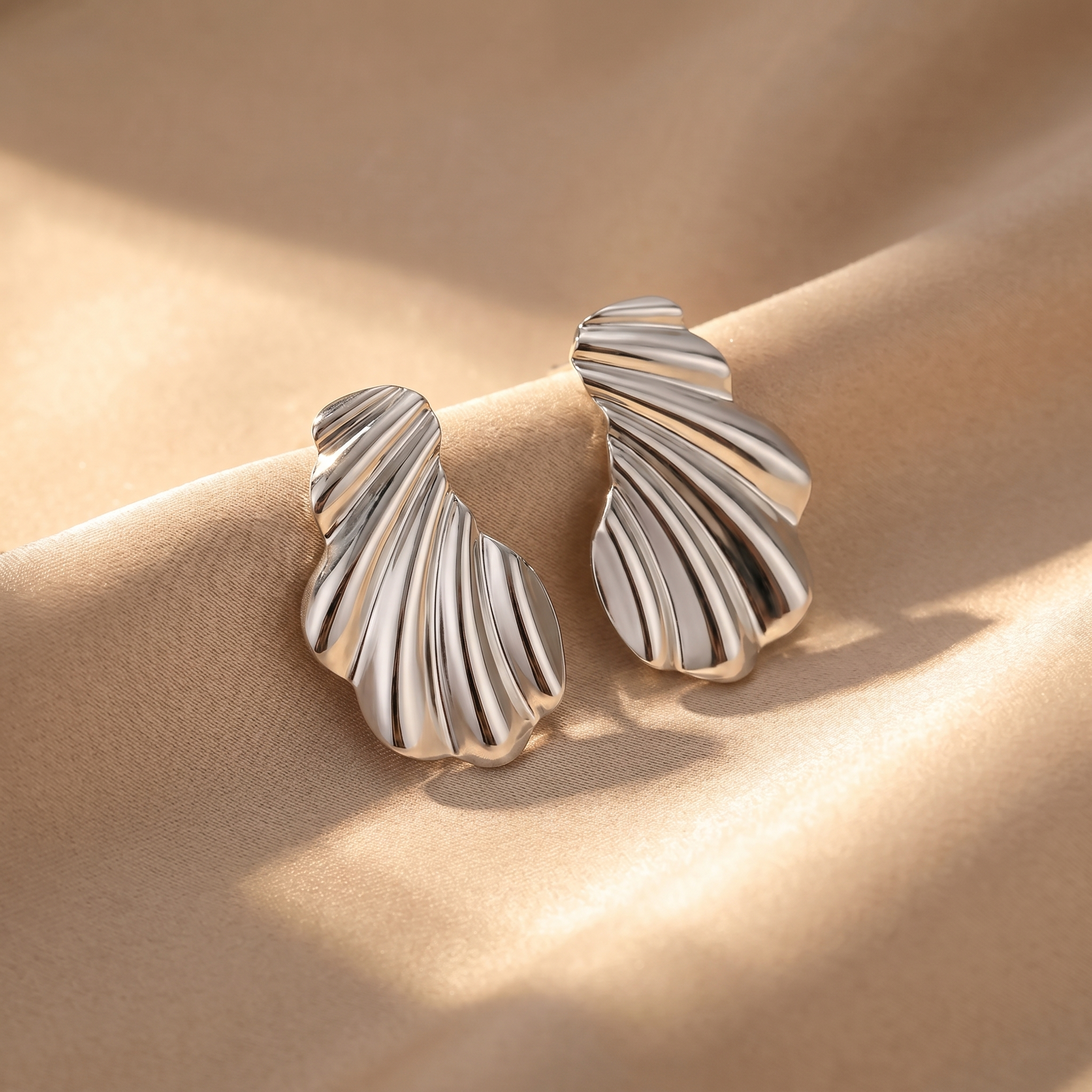 Kaitlyn Silver Statement Earrings