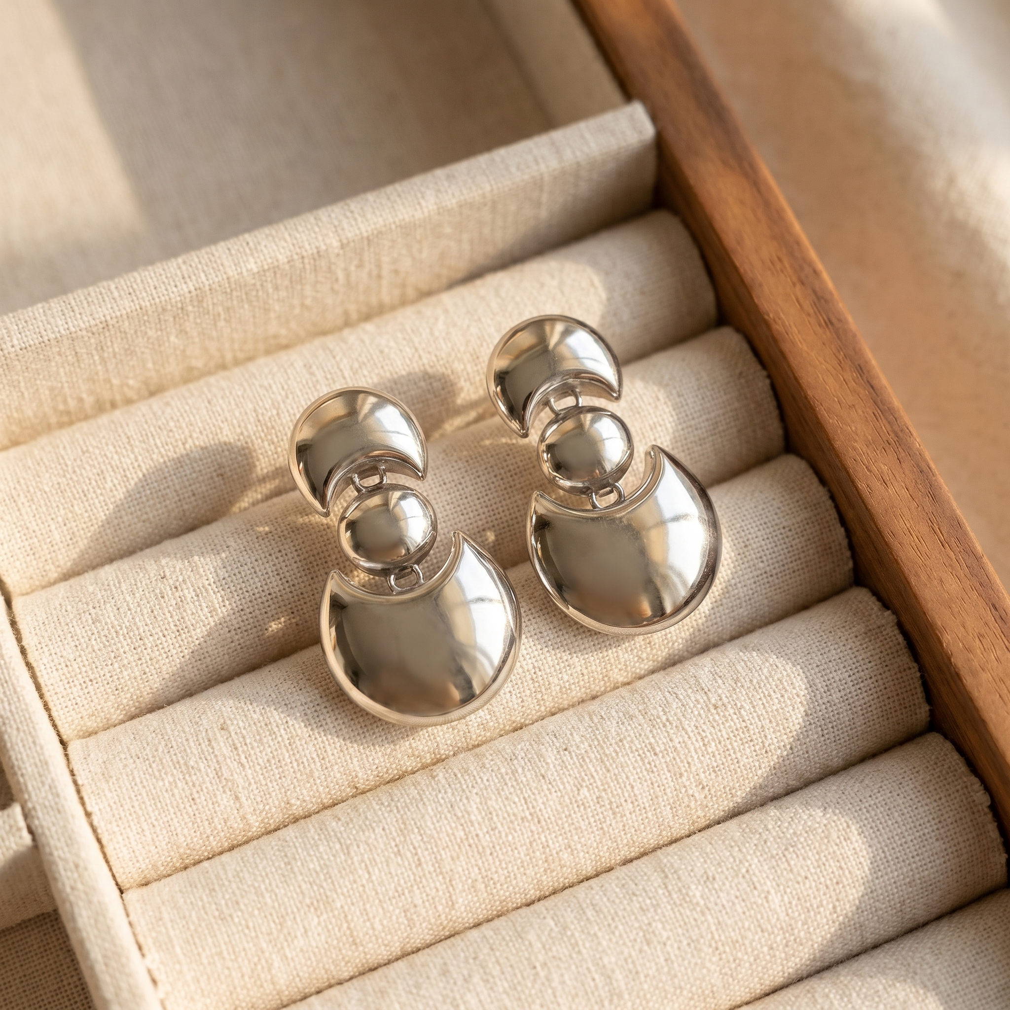 Sienna Silver Statement Earrings