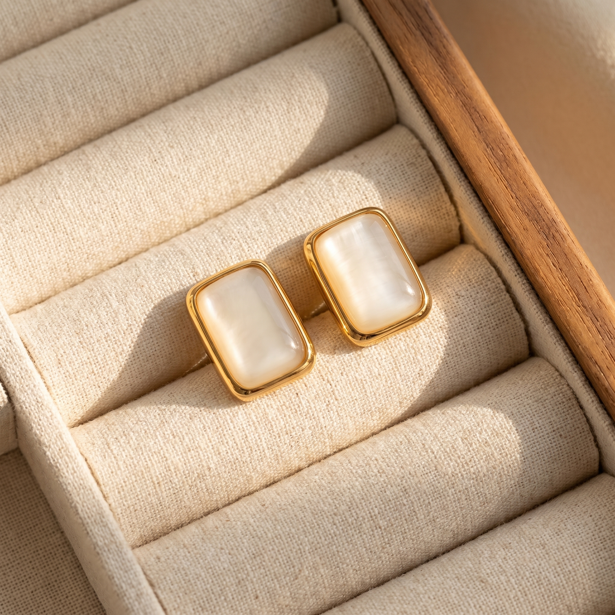 Grace White Earrings