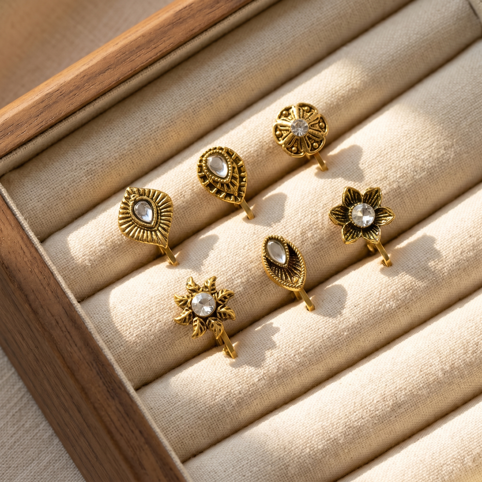 (Pack Of 6) Traditional Nose Pins Combo