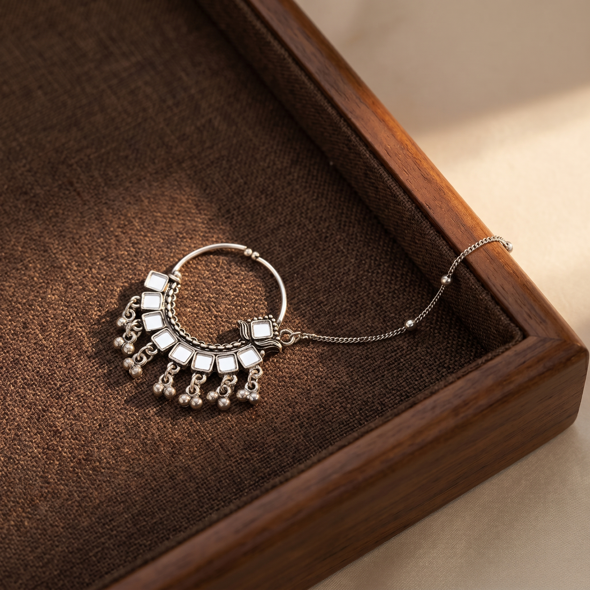 Sanshi Oxidised NoseRing