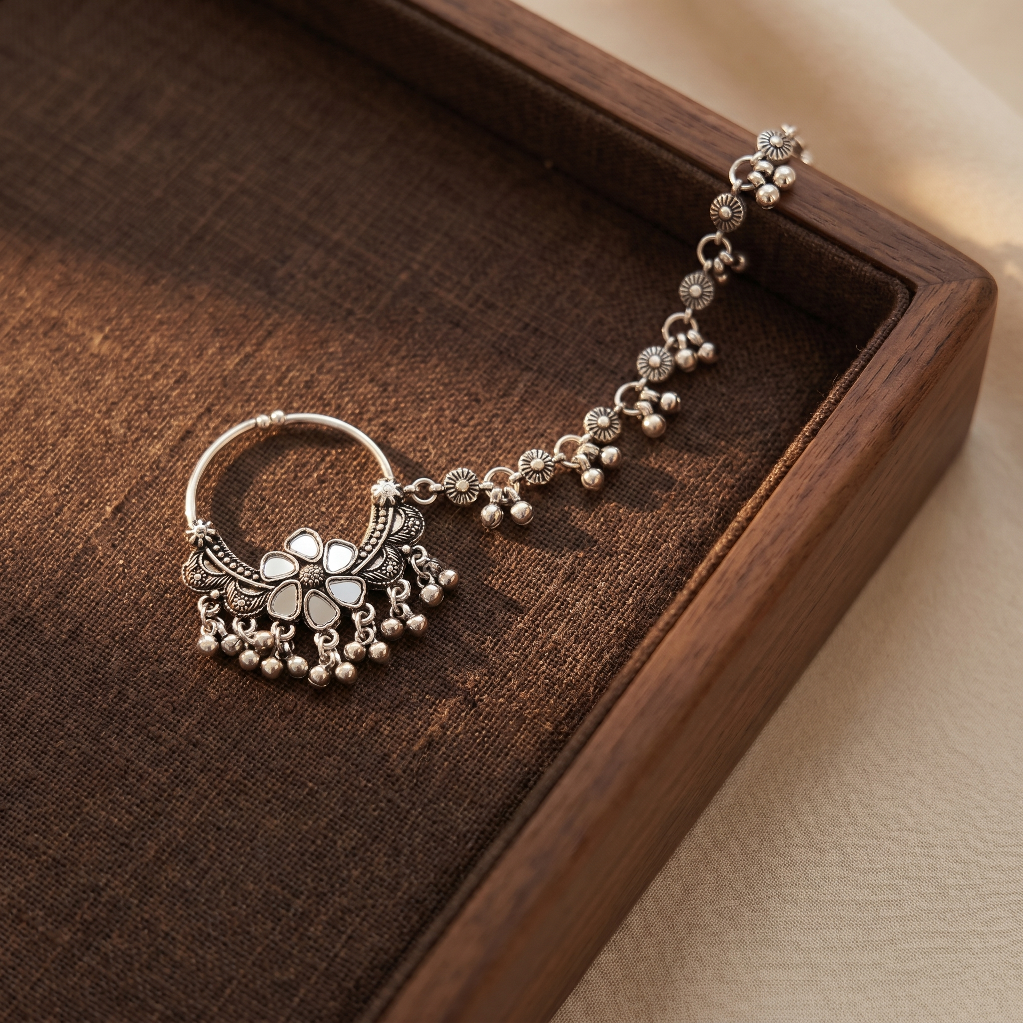 Parthika Oxidised NoseRing