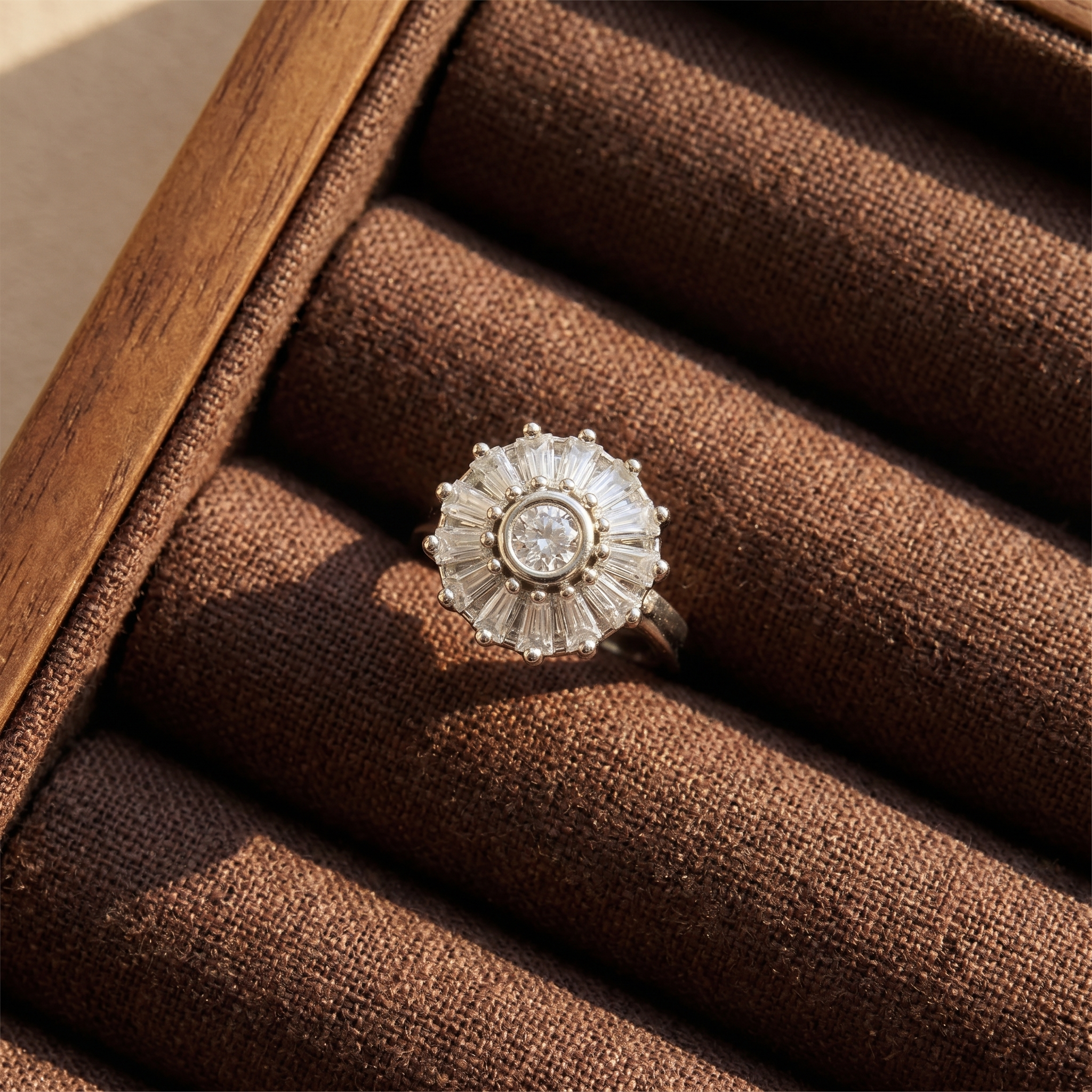 Chrisha - Sunburst American Diamond Nose Pin