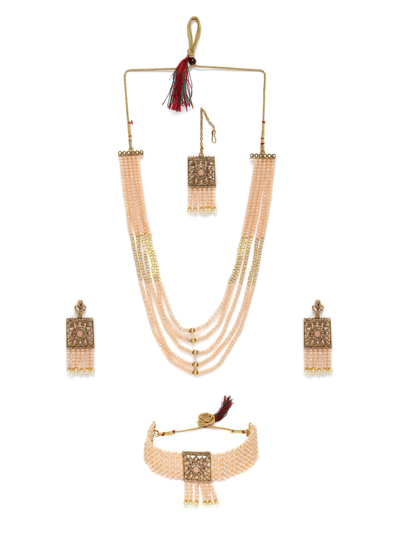Hemika White Necklace Set