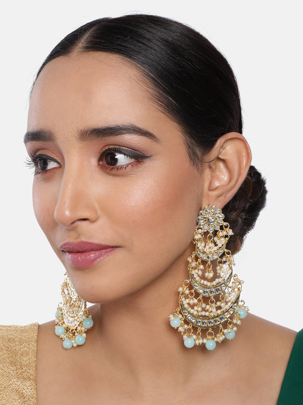 kundan , pearls earring 