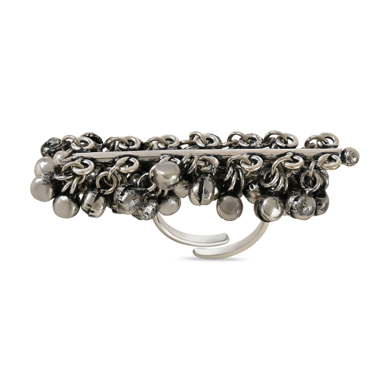 Chasmum Oxidised Ghungroo Rings