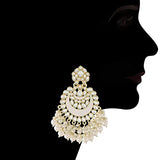 Mansi White Earrings
