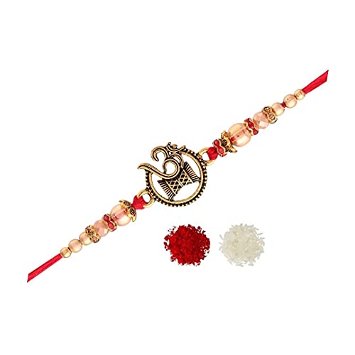 Designer OM Pearl Rakhi