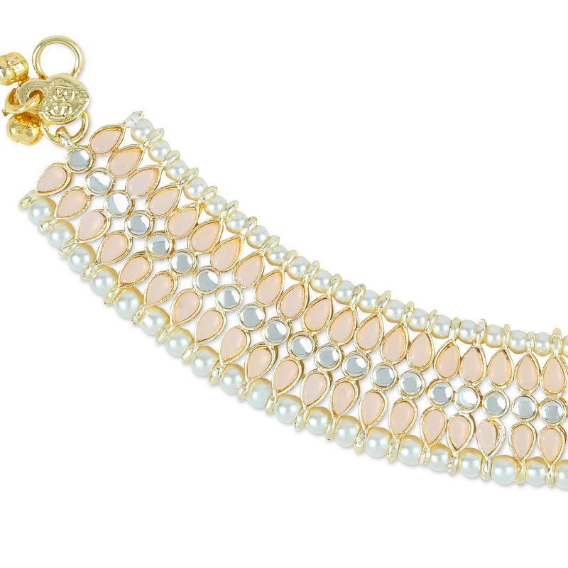 Nihira Peach Anklets