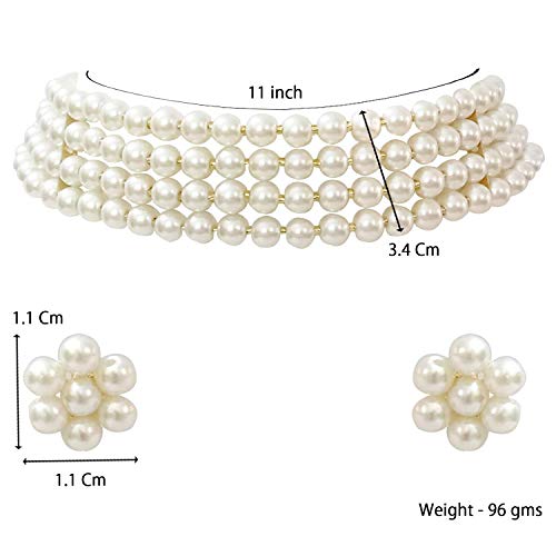 Liana White Choker Set