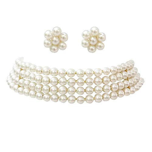 Liana White Choker Set