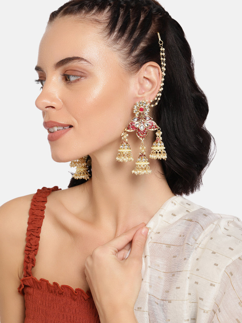 Eliza Maroon Earrings