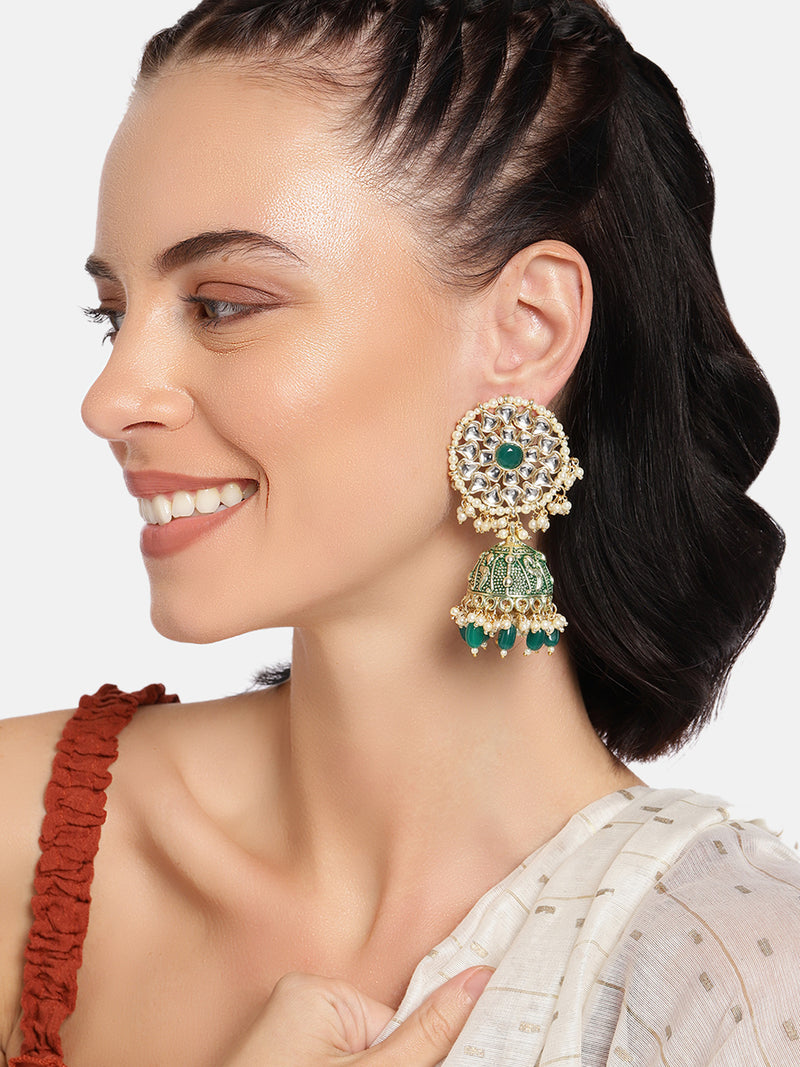 Zaara Green Earrings