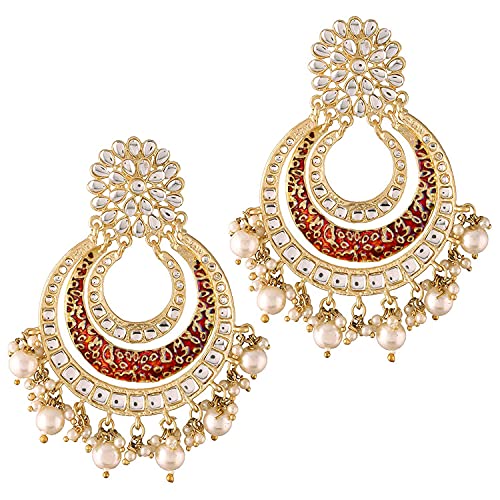 MUSKAN MAROON EARRINGS