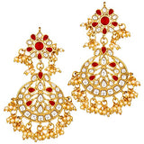Kamya Maroon Maangtikka earring set