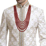Atharva Maroon Necklace For Men