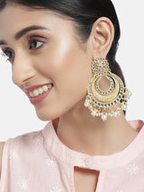 kundan , pearls earrings