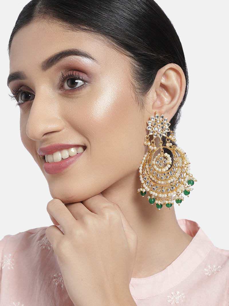  kundan , pearls earring 