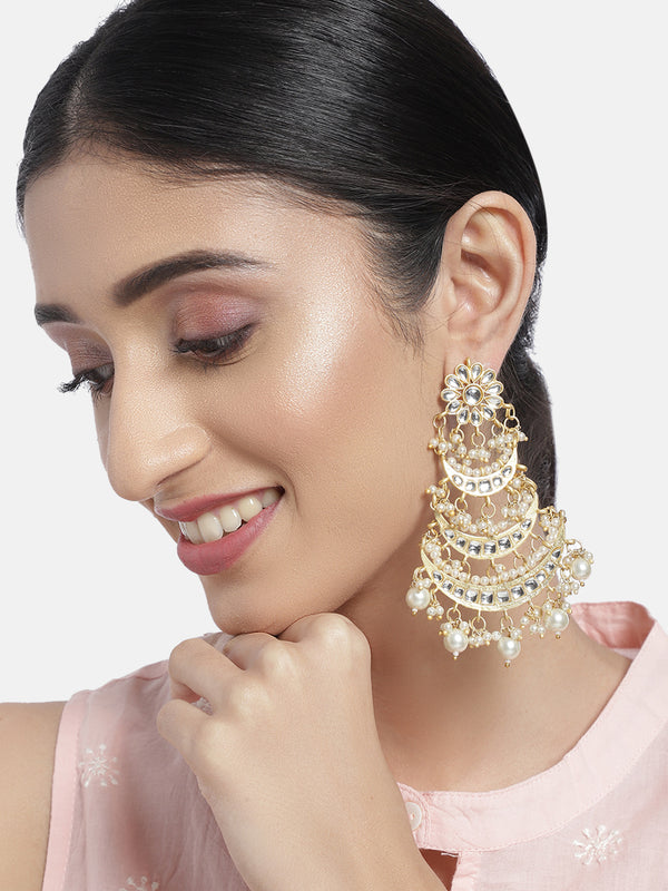 kundan, pearls  earring 