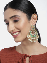 meenakari , kundan , pearls earring 