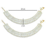 Nihira White Anklets