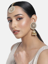 kundan , pearls , jhumka
