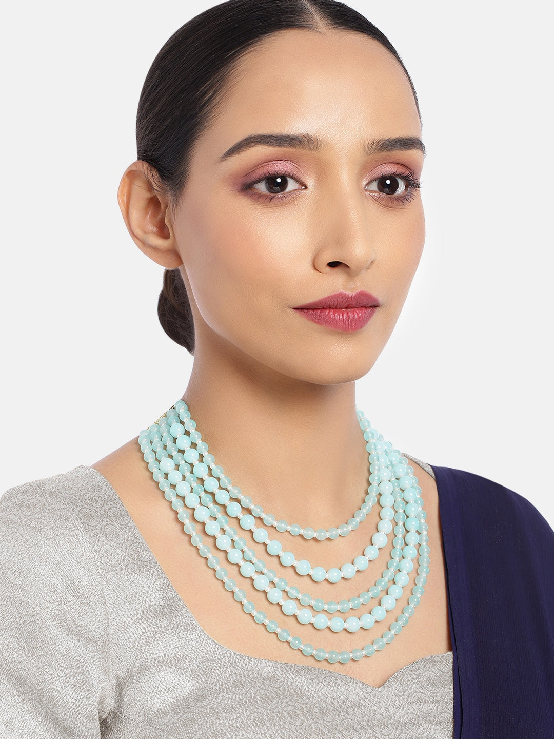 Ahana Turquoise Pearl Necklace Set