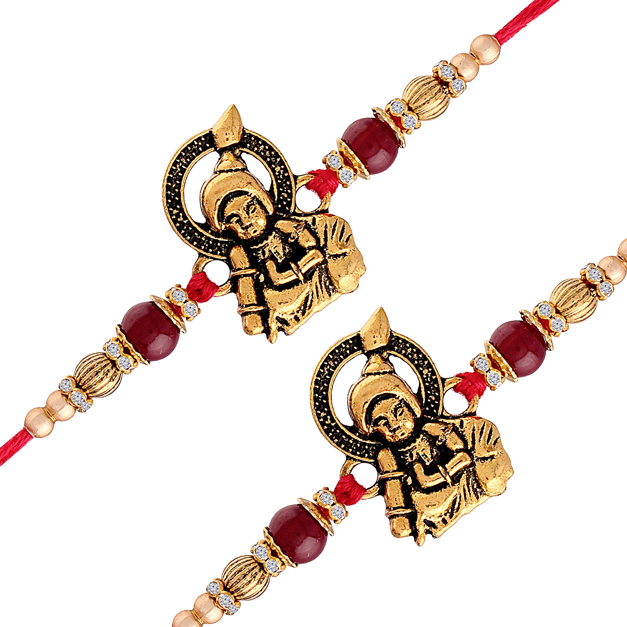 Gold Plated Bal Krishna Combo Rakhi(Pack Of 2)