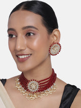 Nivedita Maroon Choker Set