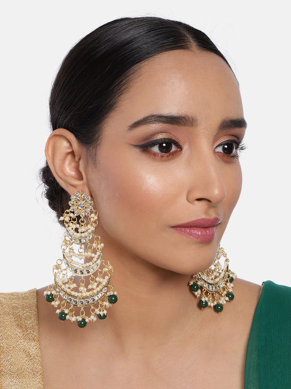 kundan , pearls earring 