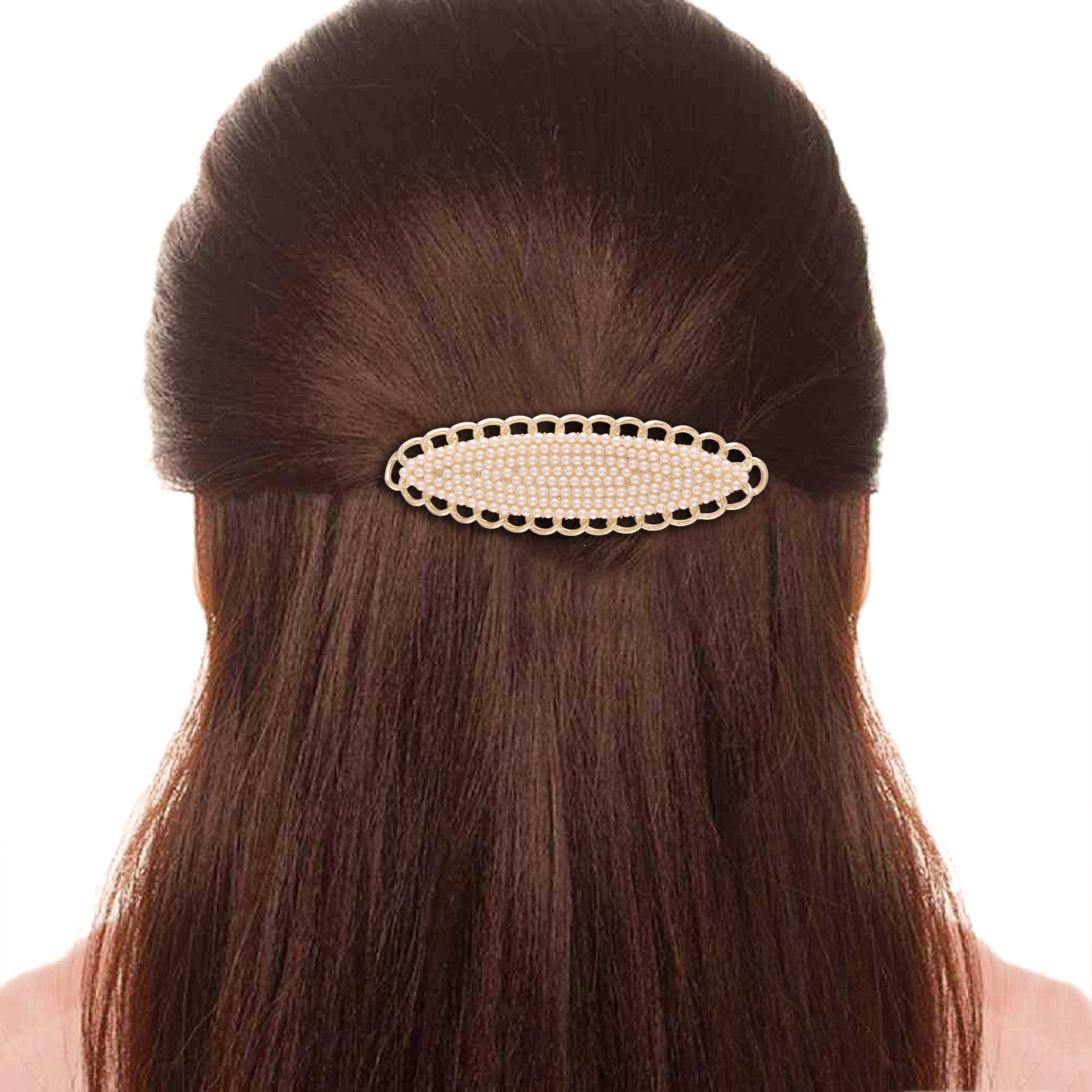 Pearl Beaded Hair Clip For Womens/Girls